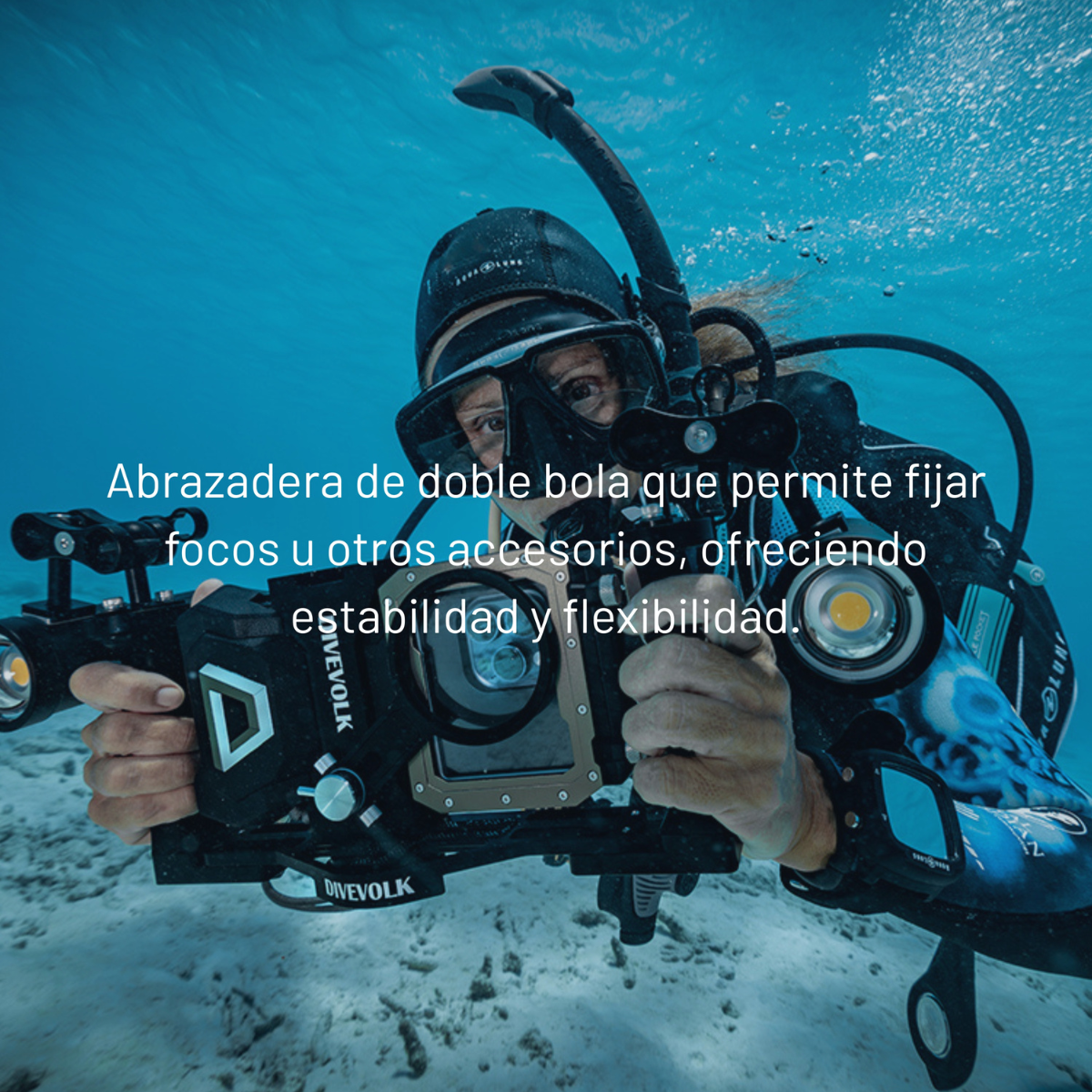 Abrazadera de doble bola