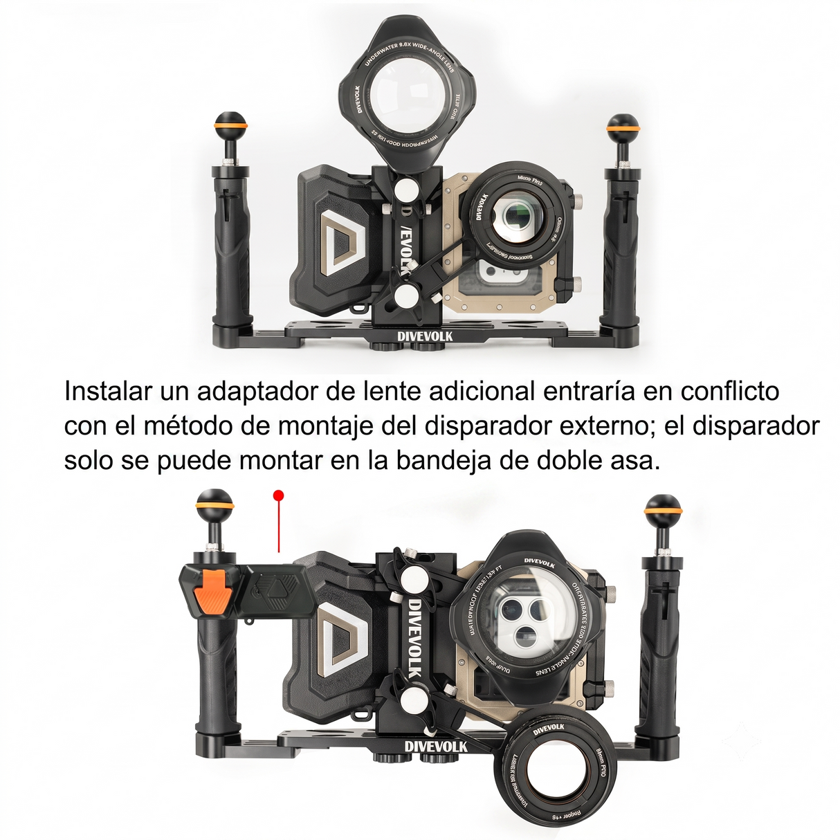 Extensor con brazo de 67 mm para lentes y filtros