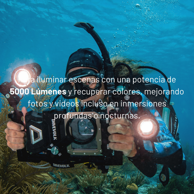 Foco de vídeo de 5000 lumens- SL50 Divevolk, vista 2