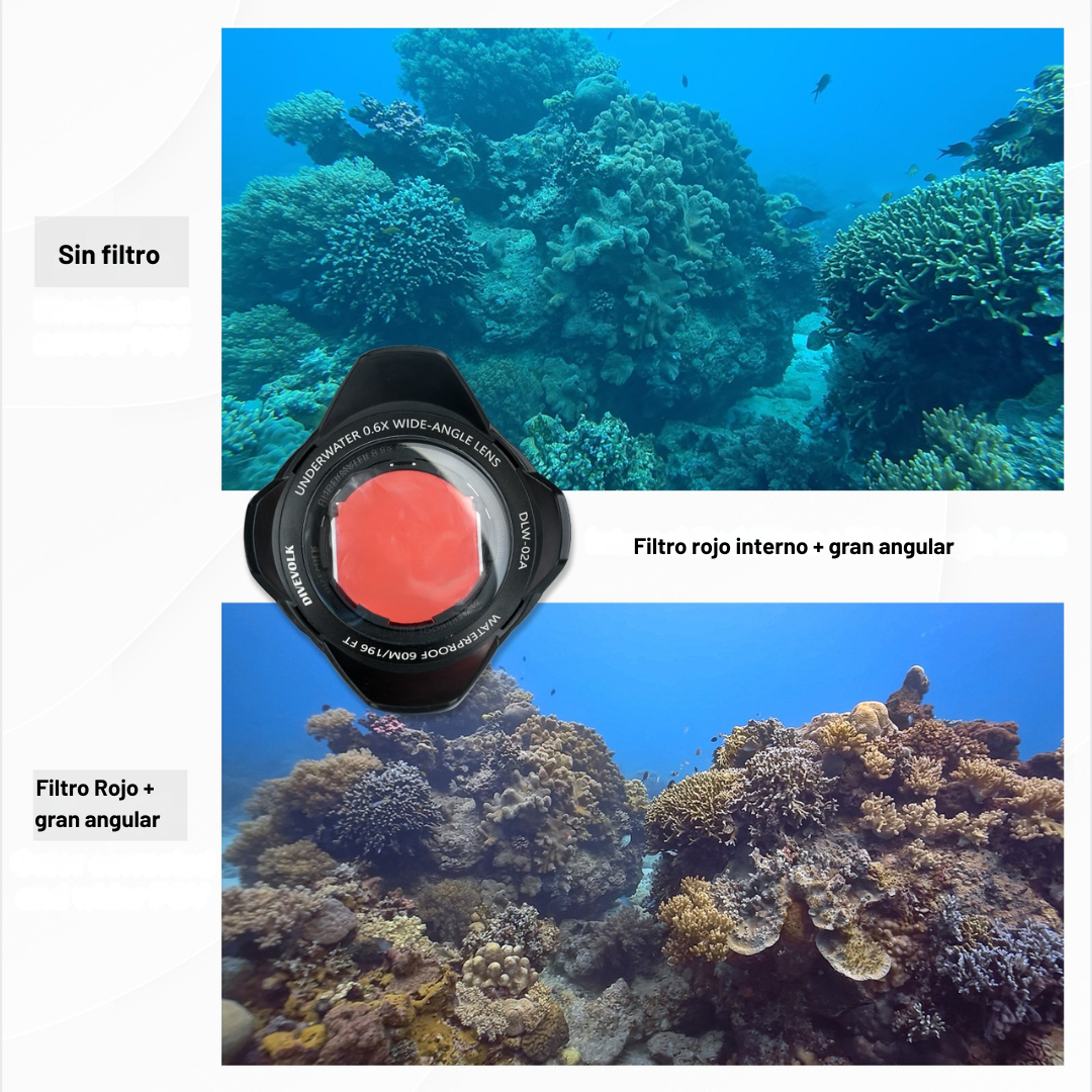 Nuevo Filtro rojo Interno para lente gran angular 67 mm