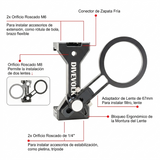 Extensor con brazo de 67 mm para lentes y filtros