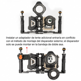 Extensor con brazo de 67 mm para lentes y filtros