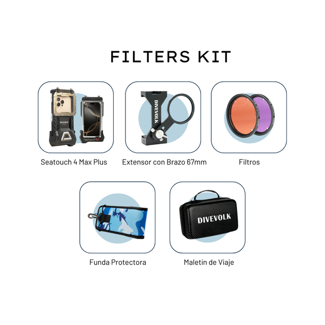 Filters kit Divevolk, vista 2