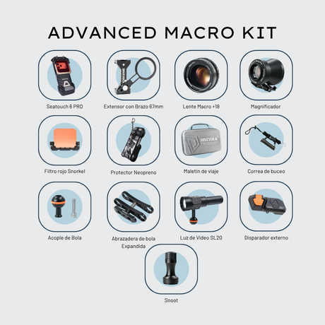 6 Pro Advanced Macro Kit Divevolk, vista 2