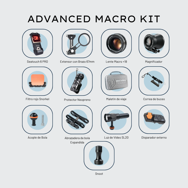 6 Pro Advanced Macro Kit Divevolk, vista 2