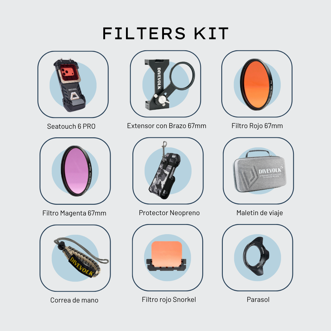 6 Pro Filters Kit Divevolk, vista 2