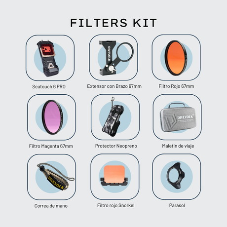 6 Pro Filters Kit Divevolk, vista 2